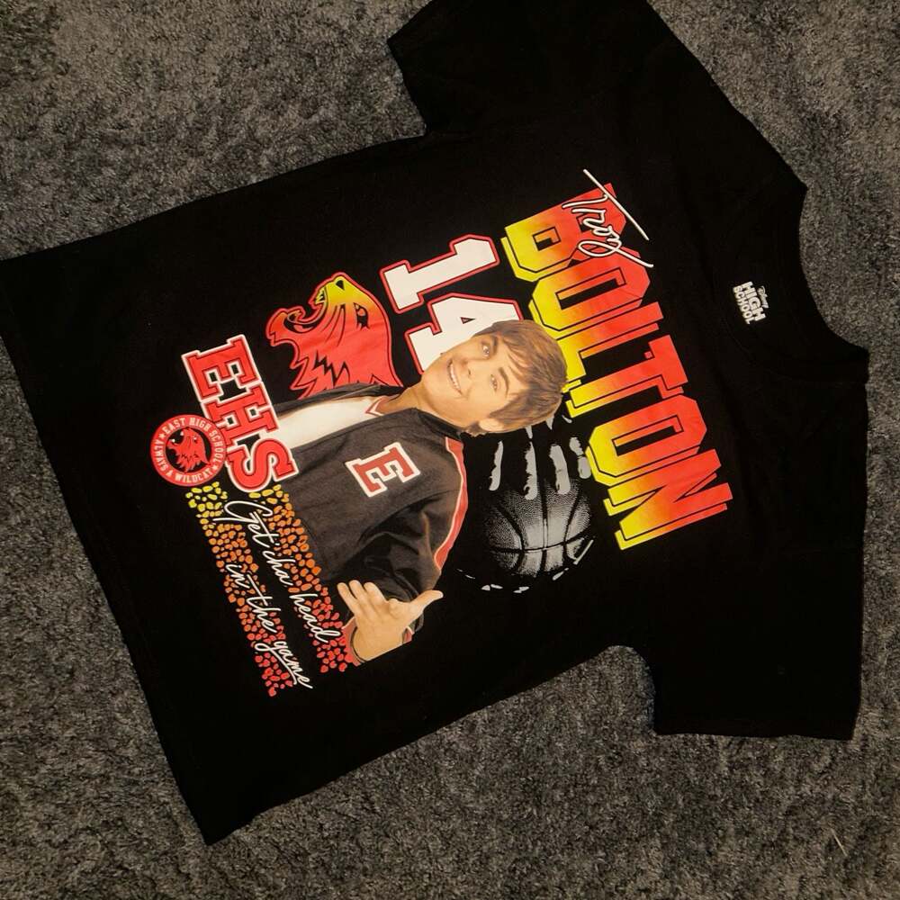 Disney High School Musical Troy Bolton 14 Graphic T-Shirt Black
